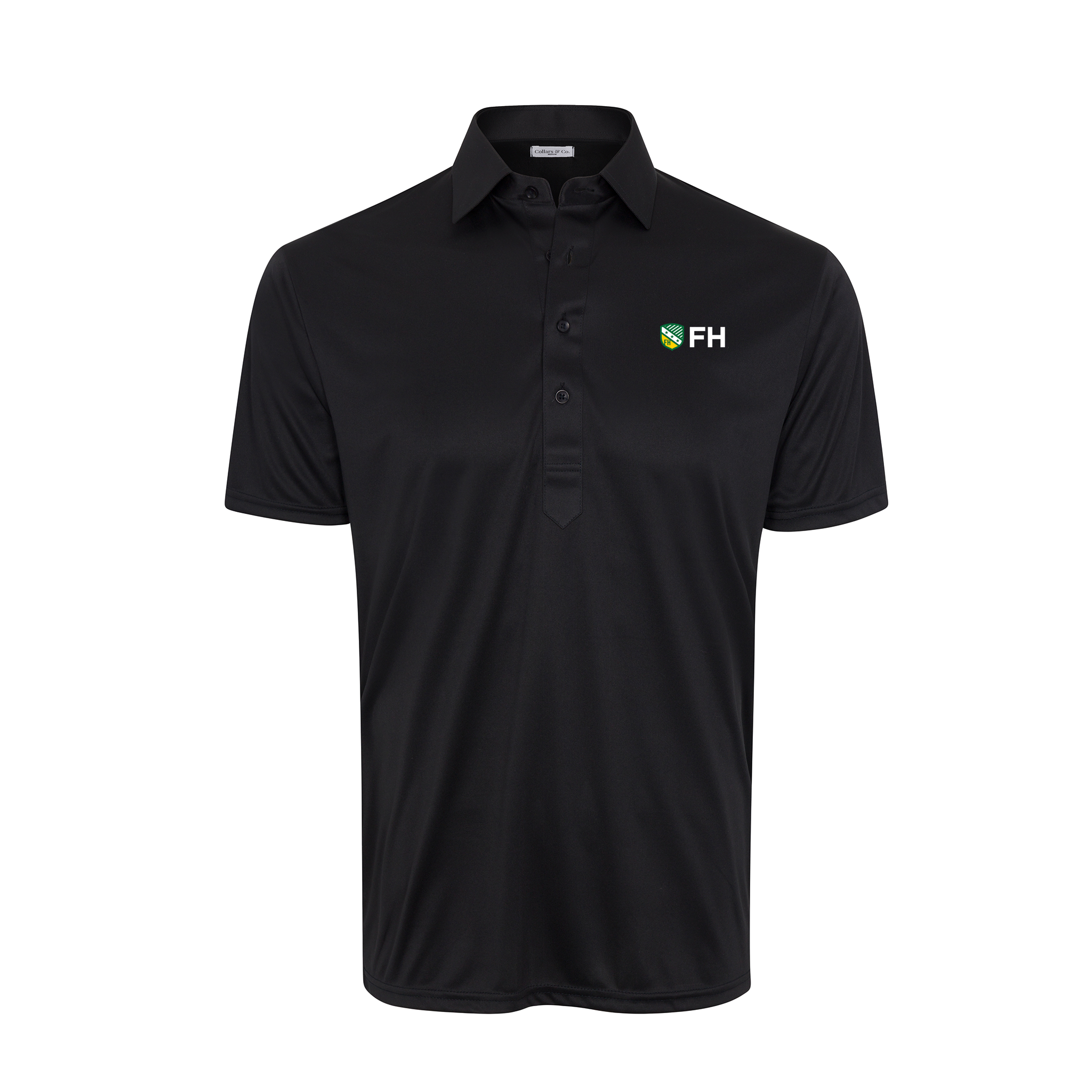 Collars & Co. FarmHouse Semi-Spread Collar Polo Black