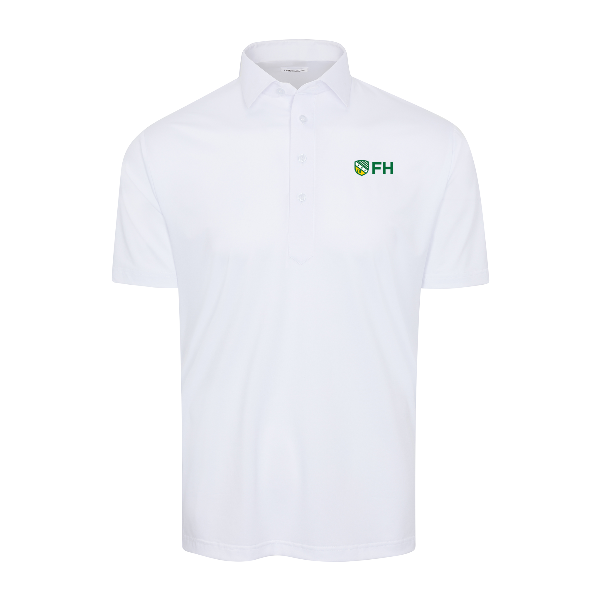 Collars & Co. FarmHouse Semi-Spread Collar Polo White