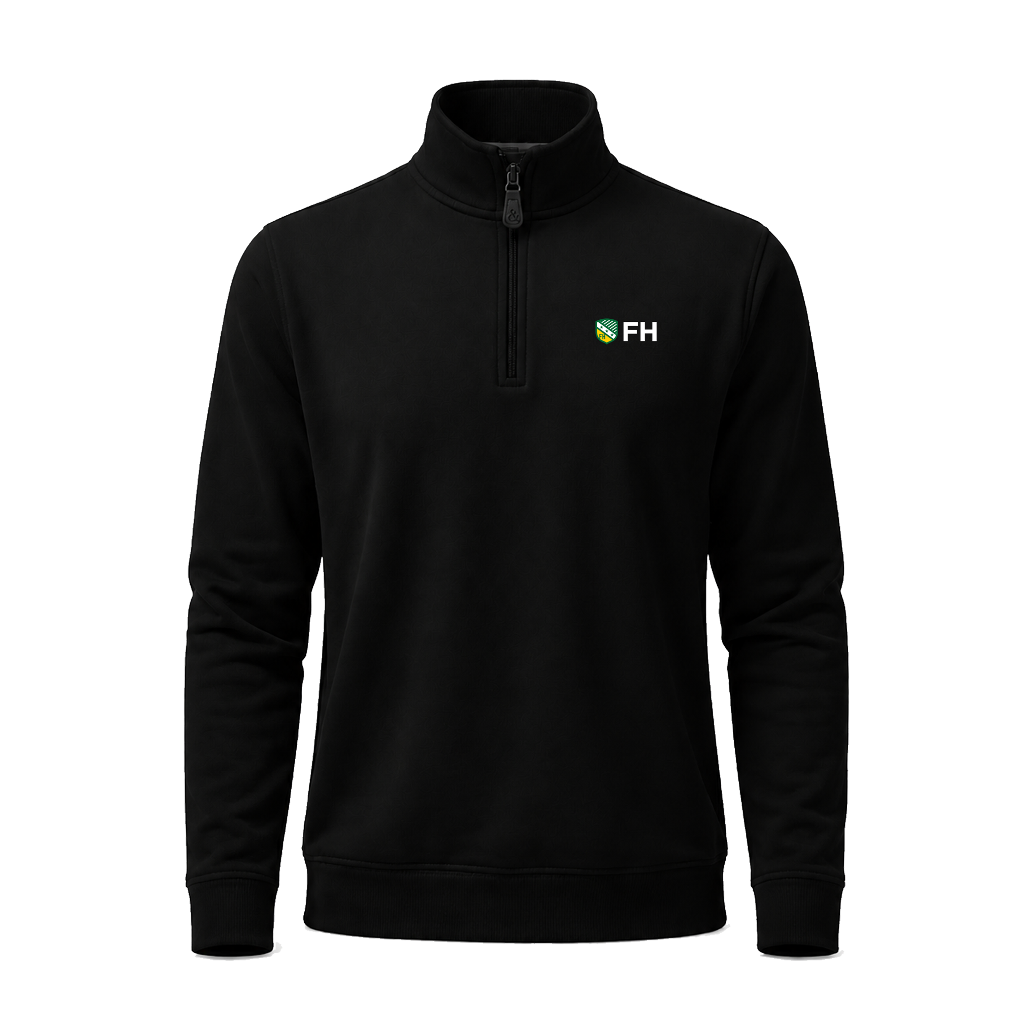 Collars & Co. FarmHouse Cloud Cotton Quarter Zip Pullover Black