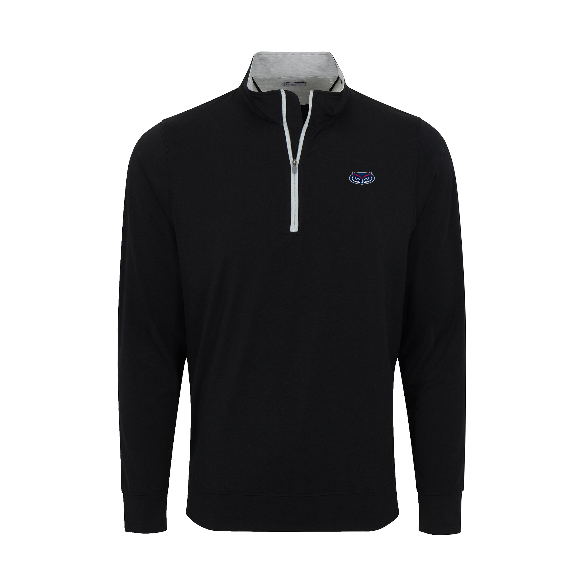 Florida Atlantic DriRelease® Performance Pullover Black with Light Grey Trim