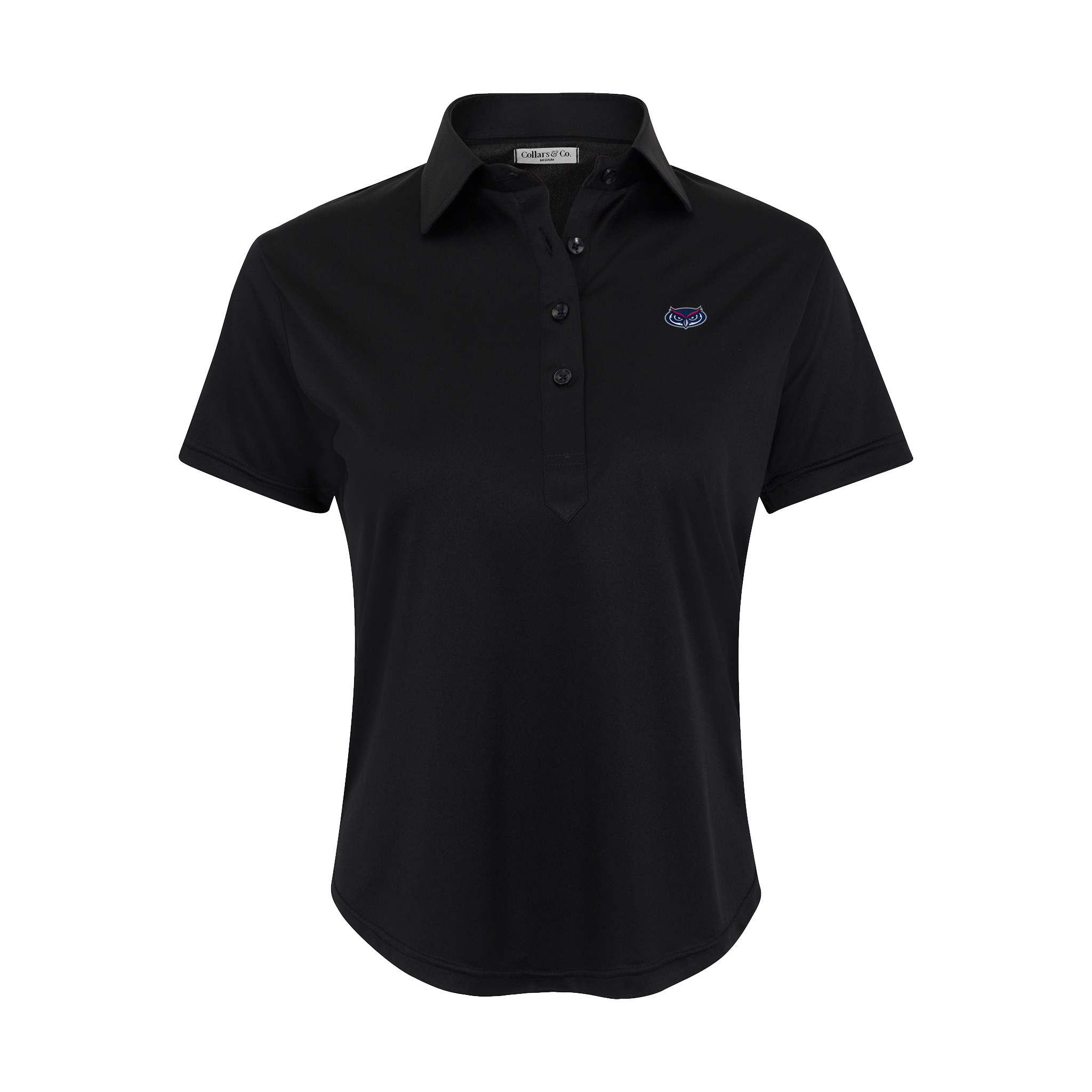 Florida Atlantic Women's Cap Sleeve Semi Spread Polo Black