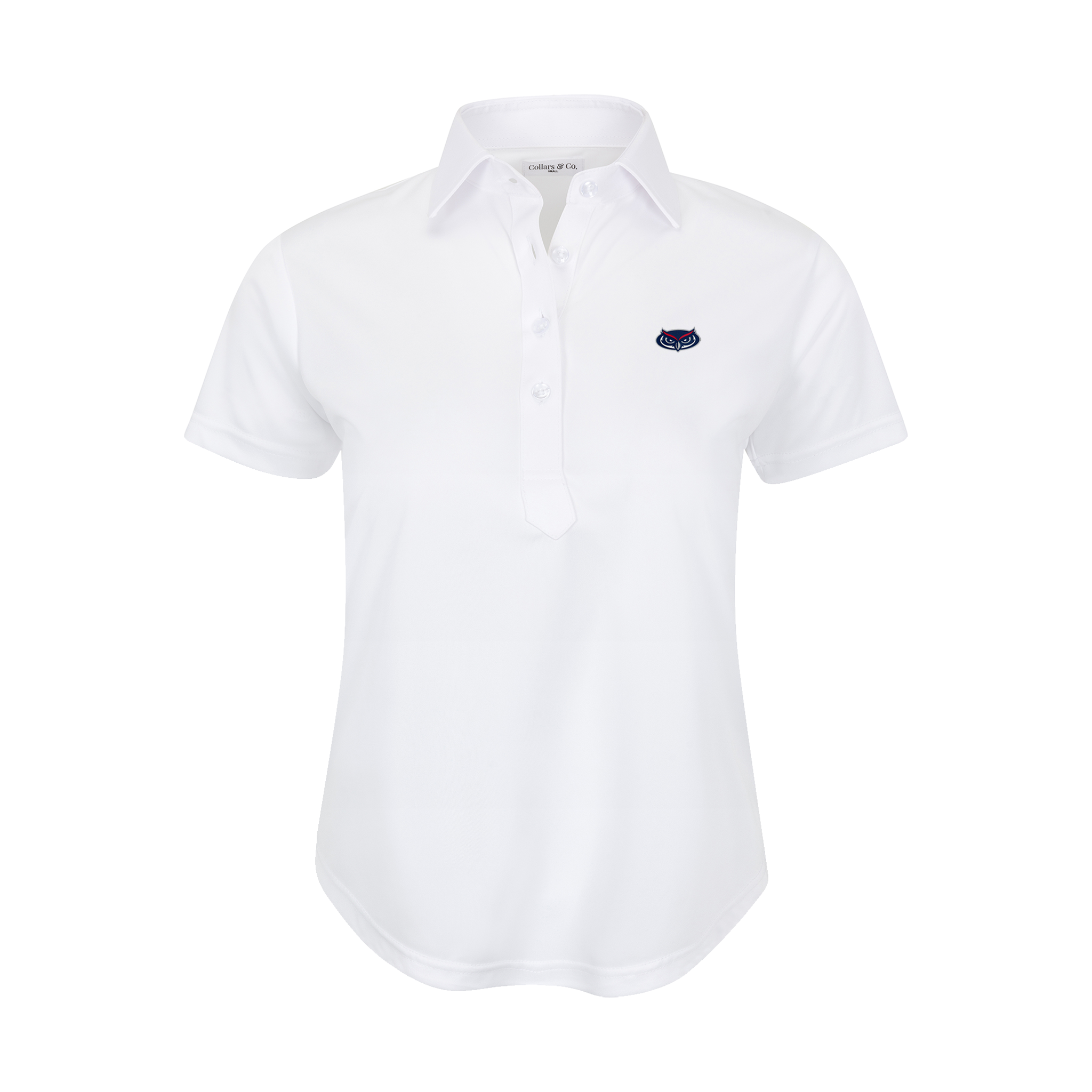 Florida Atlantic Women's Cap Sleeve Semi Spread Polo White