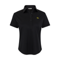 George Mason Women's Cap Sleeve Semi Spread Polo Black