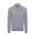Georgia Southern Grey Melange Cashmere Touch Australian Merino Quarter Zip Sweater