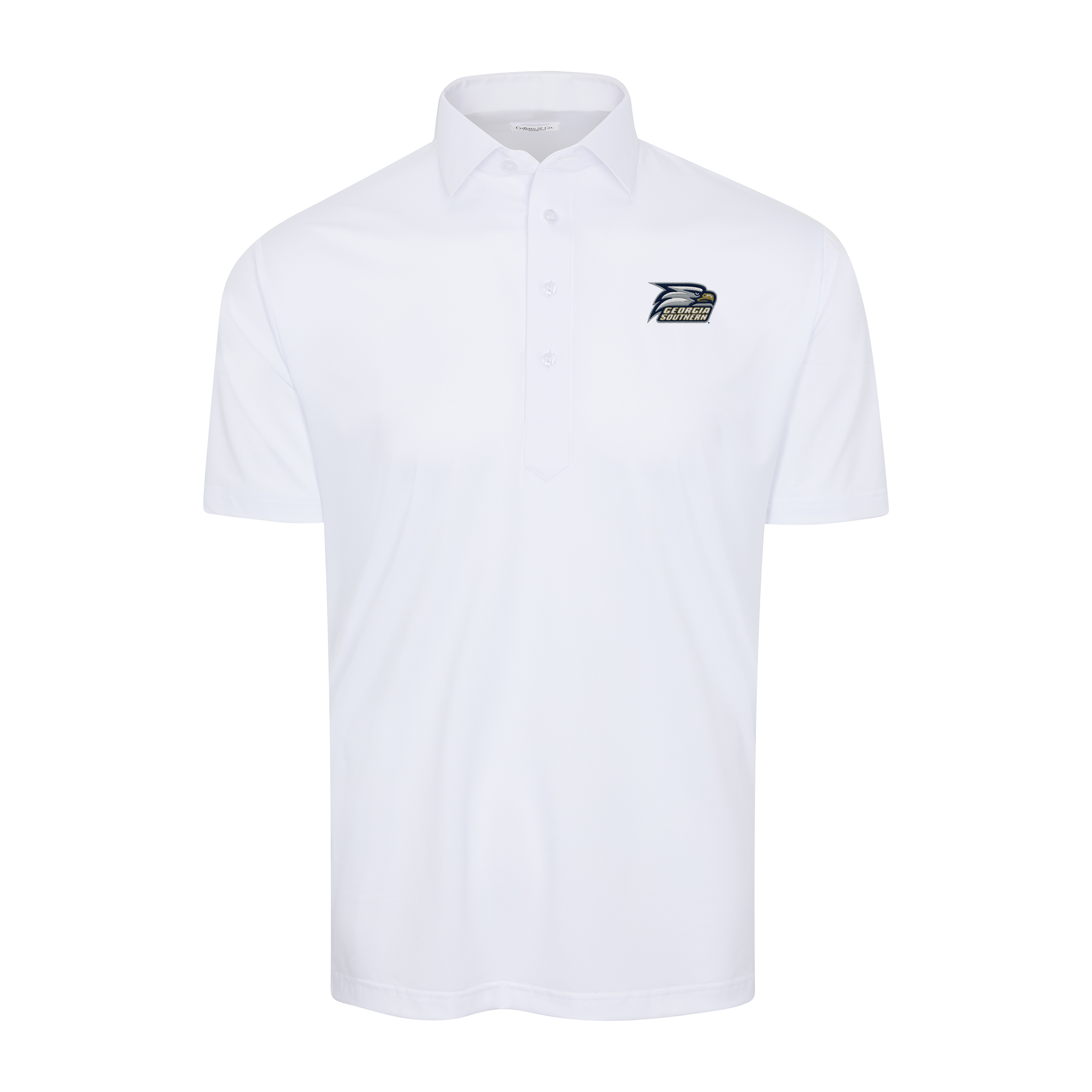 Georgia Southern Semi-Spread Collar Polo White