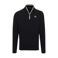 Georgia Southern Black with White Trim Luxury Touch Cotton and Cashmere Quarter Zip Sweater