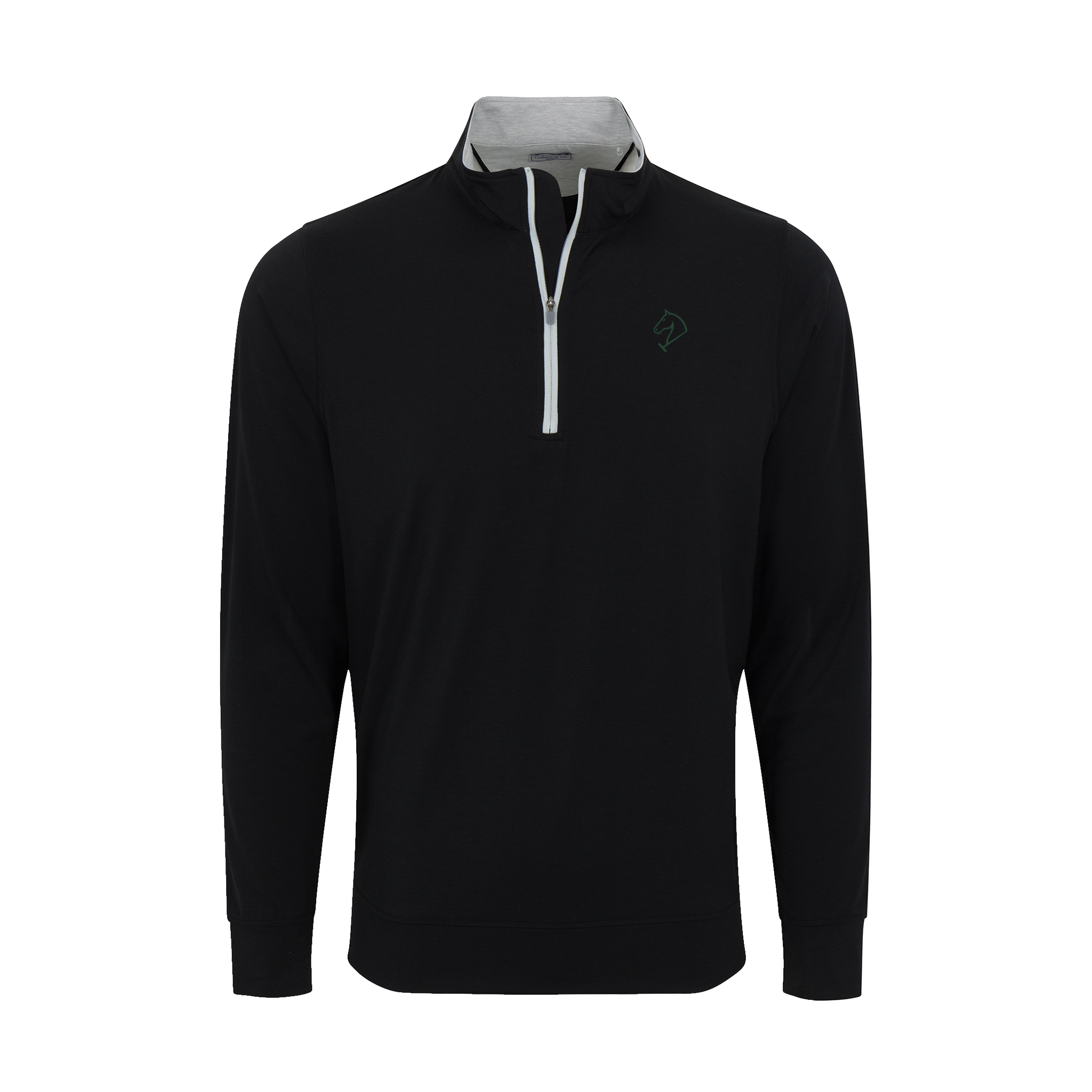Greenwich Sound Polo DriRelease® Performance Pullover Black with Light Grey Trim