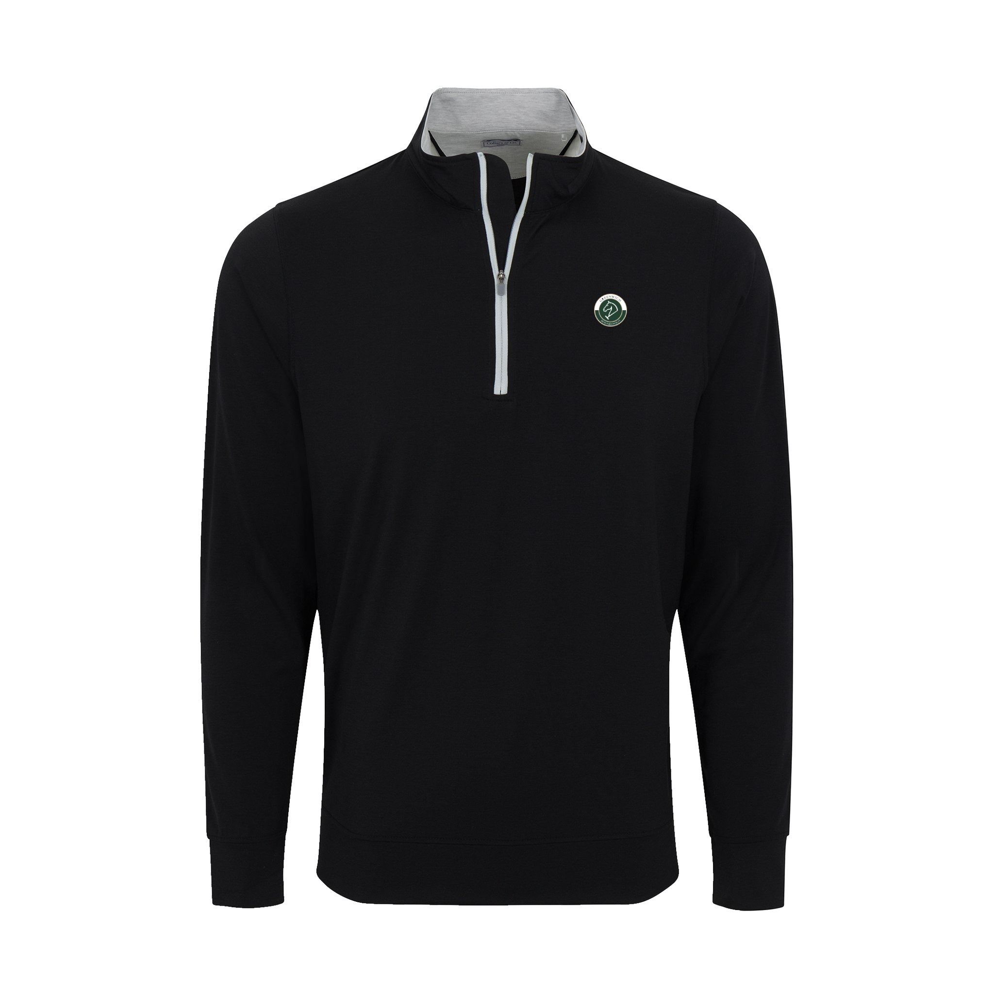 Greenwich Sound Polo DriRelease® Performance Pullover Black with Light Grey Trim