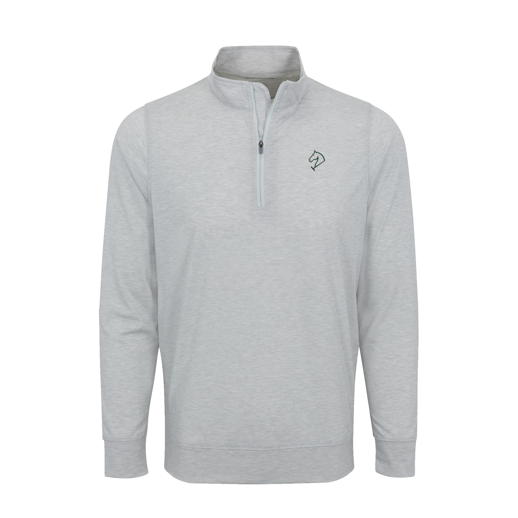 Greenwich Sound Polo Velocity Performance Quarter Zip Light Grey