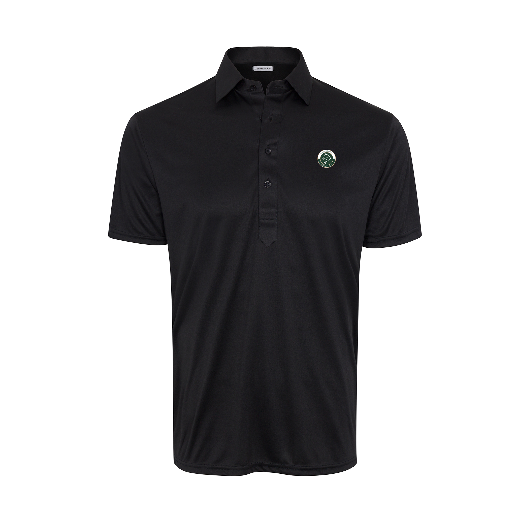 Greenwich Sound Polo Semi-Spread Collar Polo Black