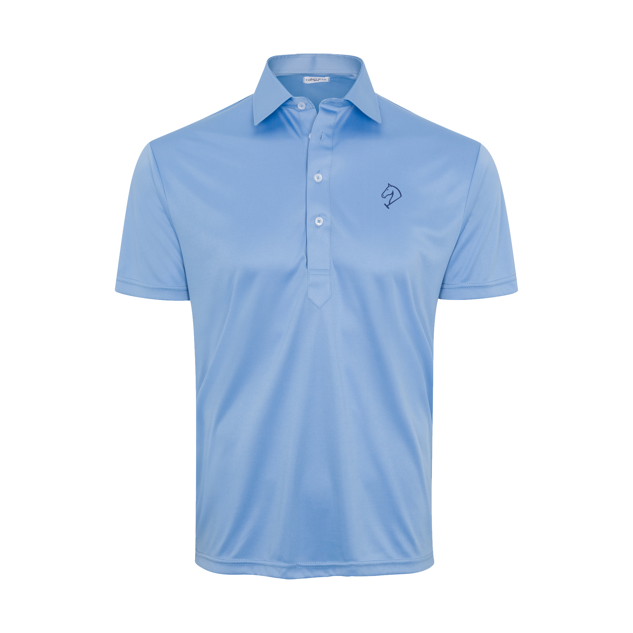 Greenwich Sound Polo Semi-Spread Collar Polo French Blue