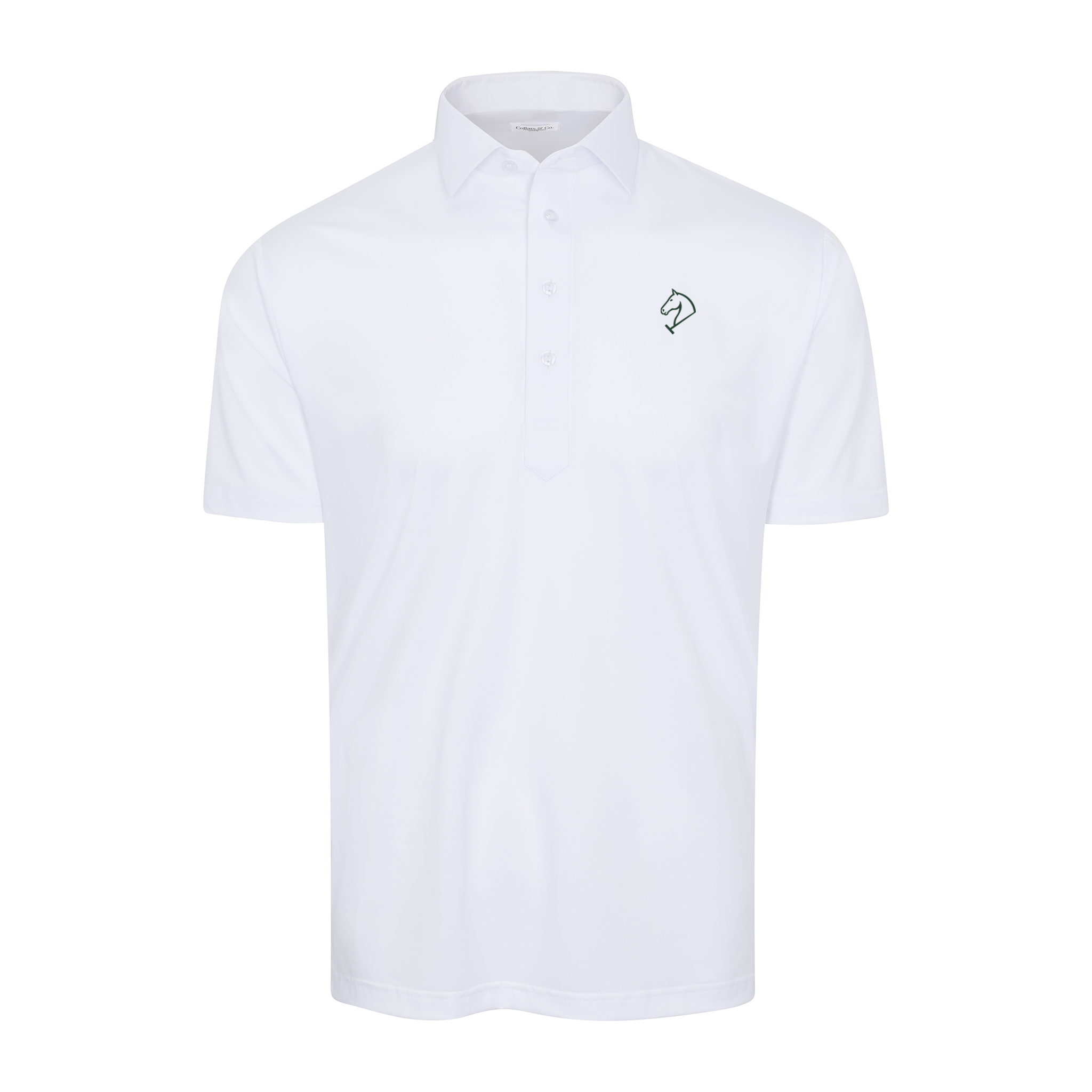 Greenwich Sound Polo Semi-Spread Collar Polo White