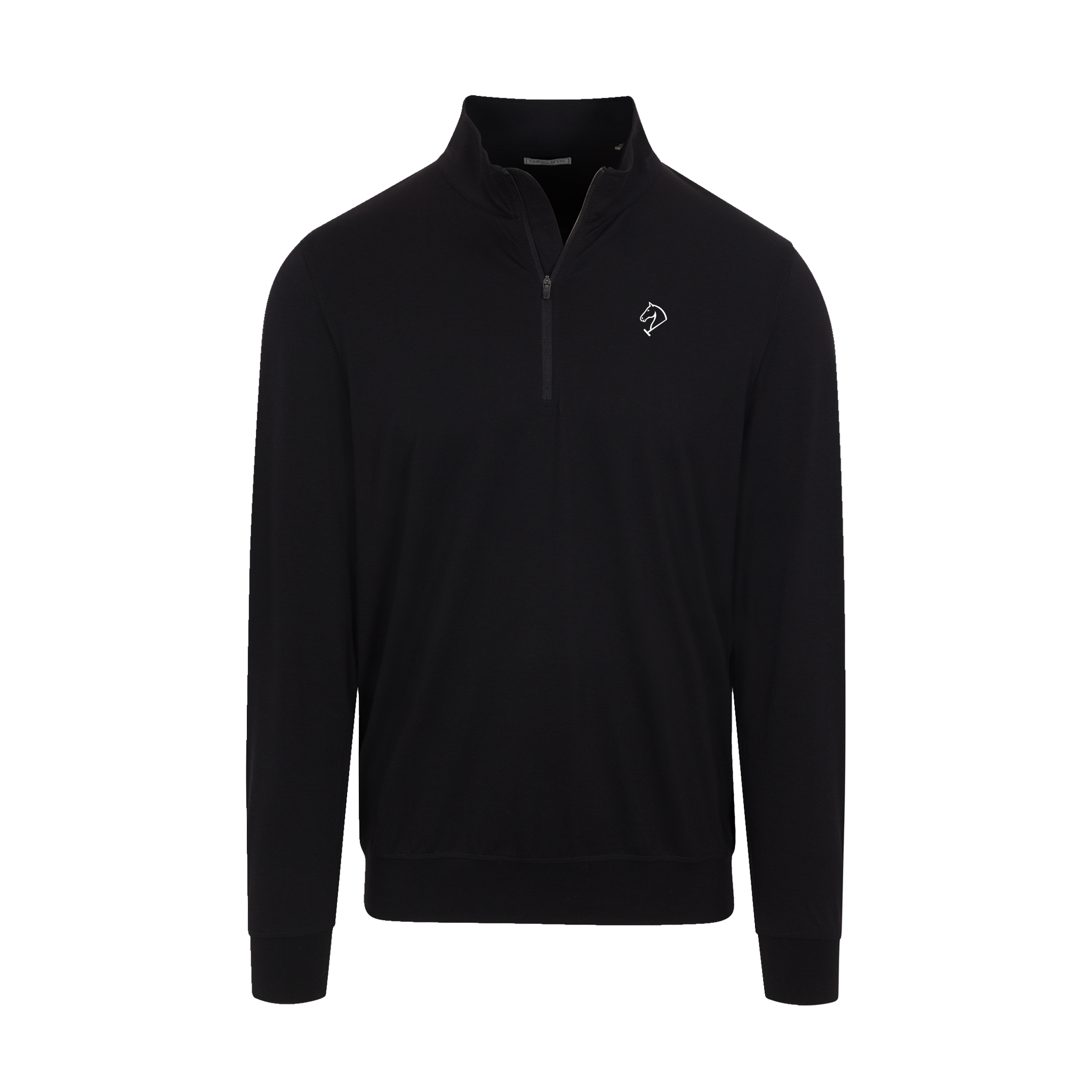 Greenwich Sound Polo Velocity Performance Quarter Zip Black