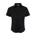 Greenwich Sound Polo Women's Cap Sleeve Semi Spread Polo Black