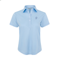 Greenwich Sound Polo Women's Cap Sleeve Semi Spread Polo Sky Blue