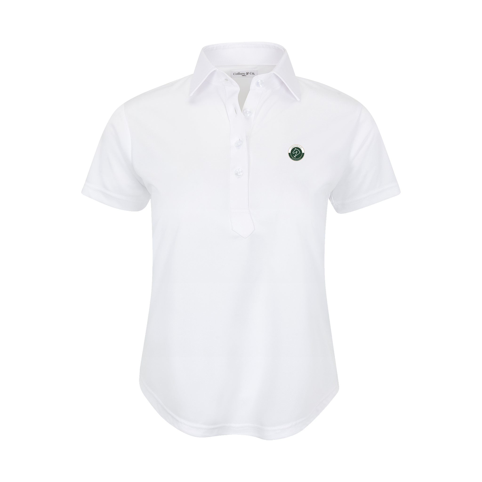 Greenwich Sound Polo Women's Cap Sleeve Semi Spread Polo White
