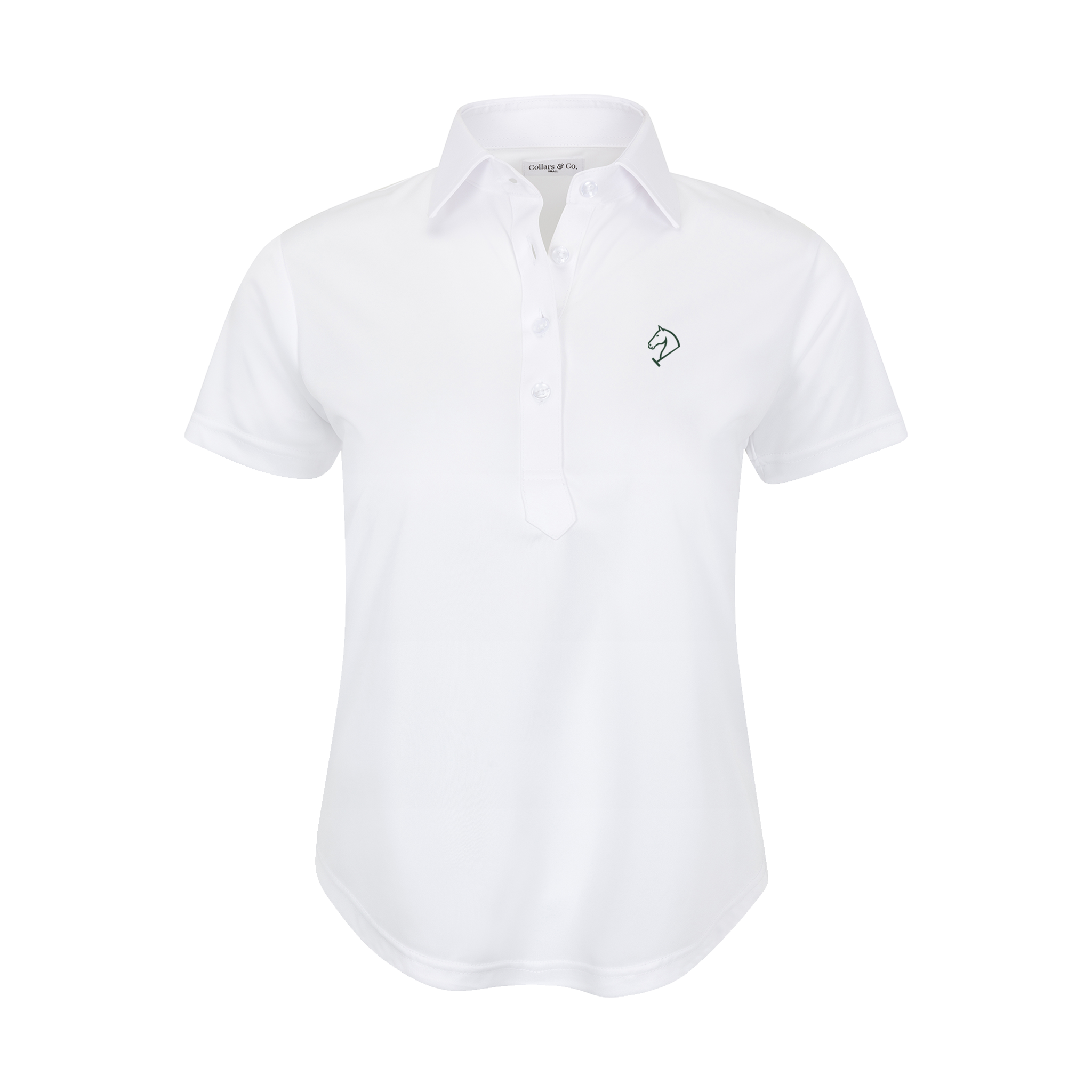 Greenwich Sound Polo Women's Cap Sleeve Semi Spread Polo White