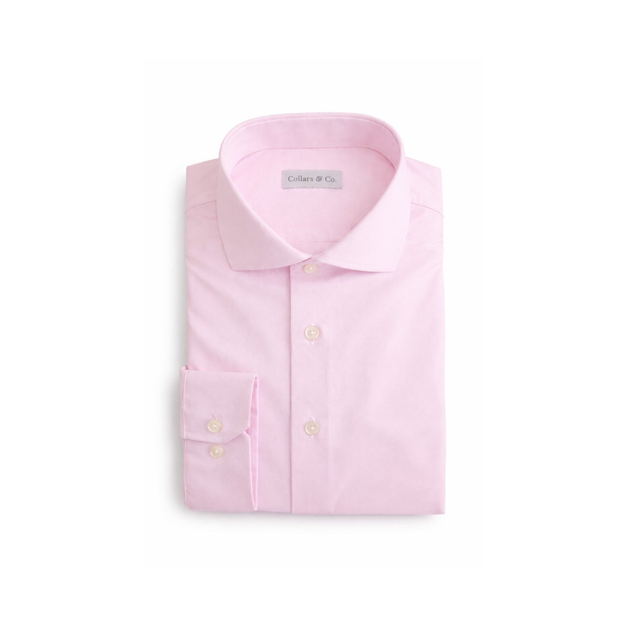 Apex Performance Dress Shirt Italian Spread Collar Light Pink Twill