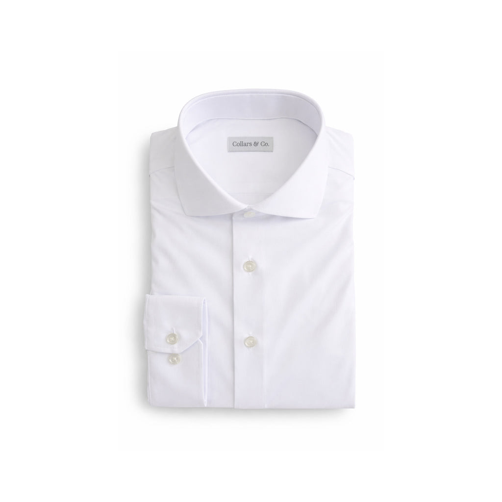 Apex Performance Dress Shirt Italian Spread Collar White