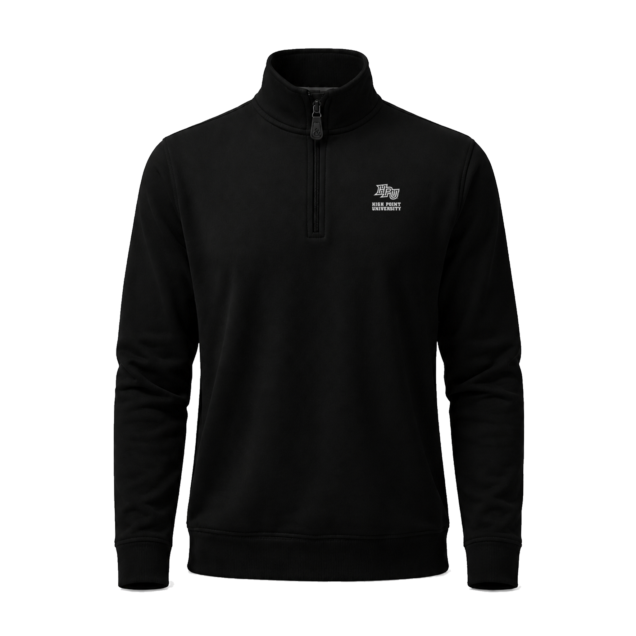 High Point Cloud Cotton Quarter Zip Pullover Black