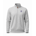 High Point Heather Cloud Cotton Quarter Zip Pullover Light Grey