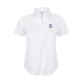 High Point Women's Cap Sleeve Semi Spread Polo White