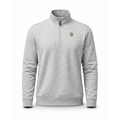 Idaho Heather Cloud Cotton Quarter Zip Pullover Light Grey