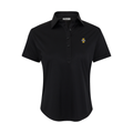 Idaho Women's Cap Sleeve Semi Spread Polo Black