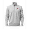 Illinois Heather Cloud Cotton Quarter Zip Pullover Light Grey