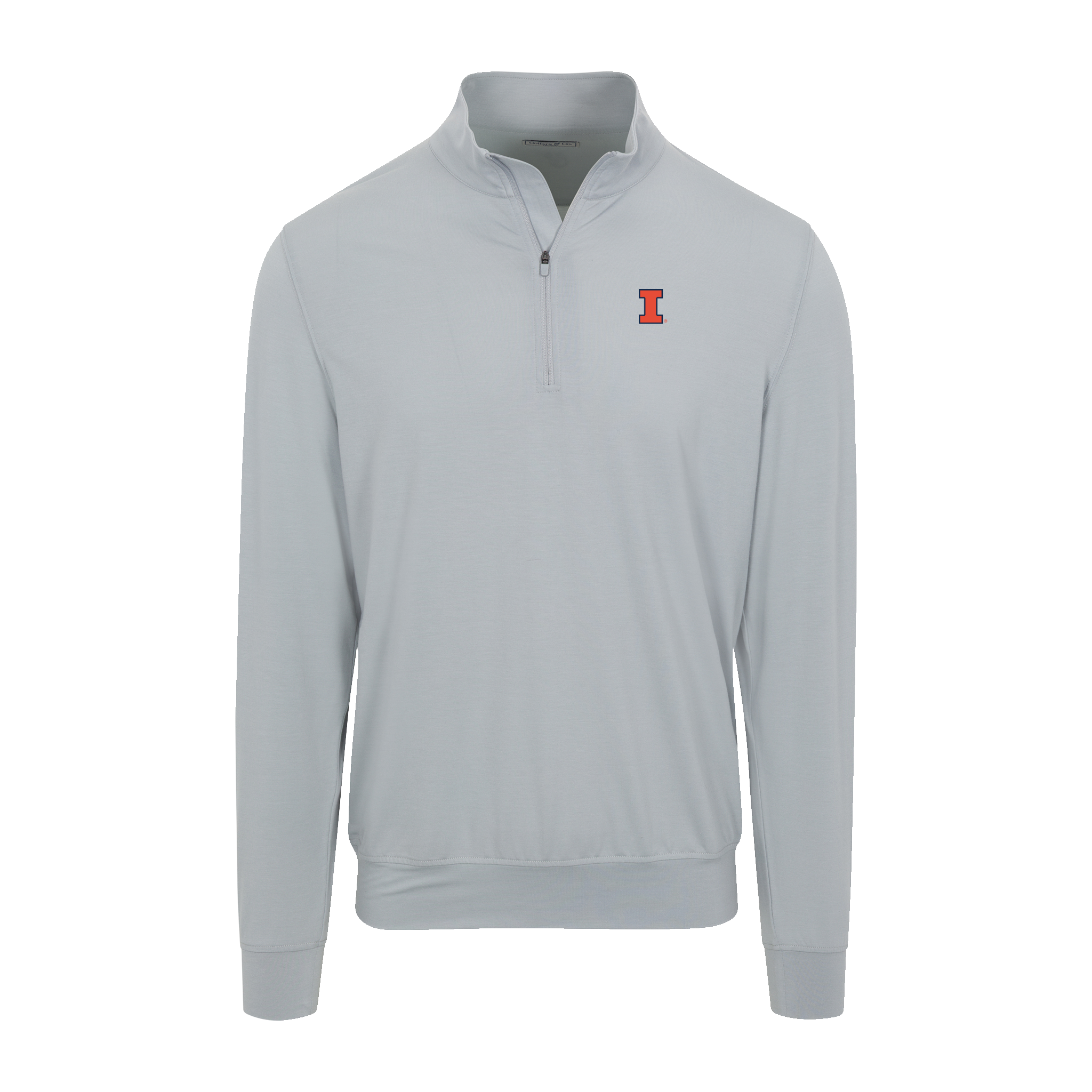 Illinois Velocity Performance Quarter Zip Light Grey