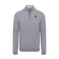 Indiana Grey Melange Cashmere Touch Australian Merino Quarter Zip Sweater