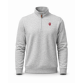 Indiana Heather Cloud Cotton Quarter Zip Pullover Light Grey