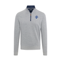Indiana State Heather Cloud Cotton Quarter Zip Pullover Light Grey with Navy Trim