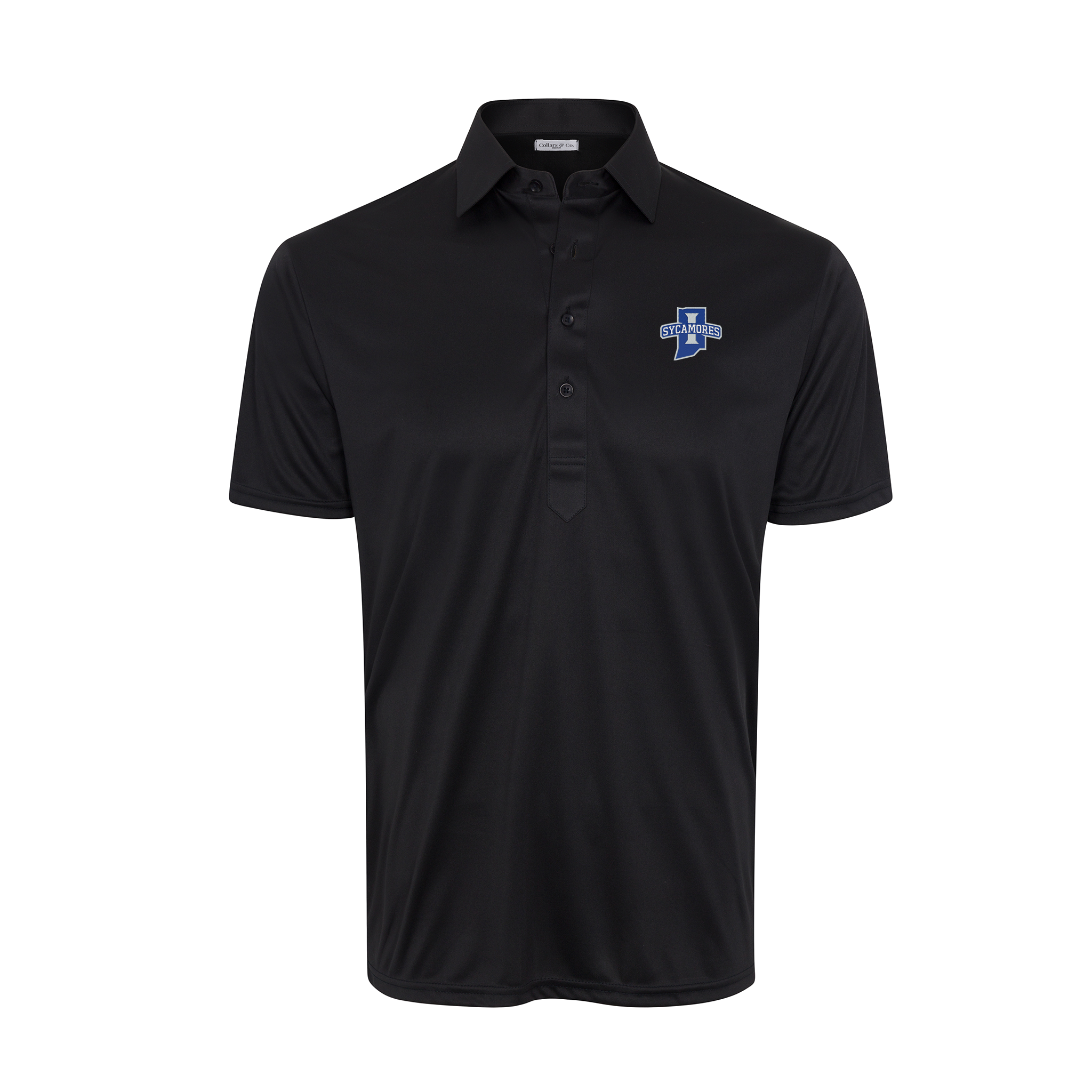 Indiana State Semi-Spread Collar Polo Black
