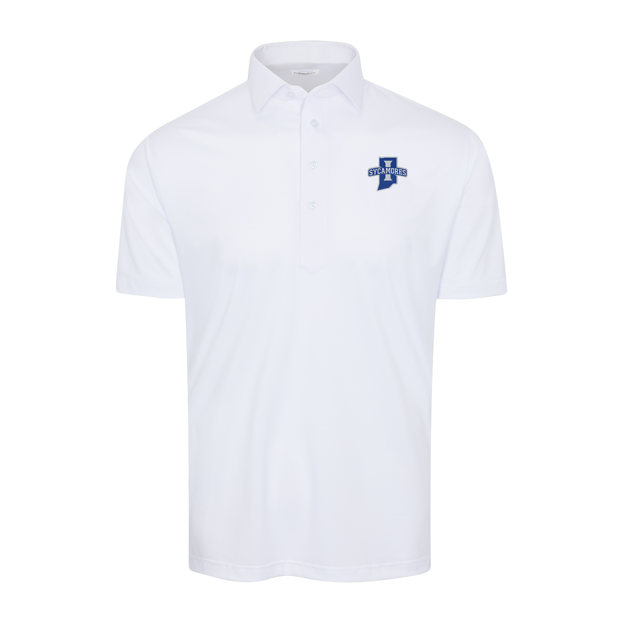Indiana State Semi-Spread Collar Polo White