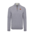 Iowa State Grey Melange Cashmere Touch Australian Merino Quarter Zip Sweater