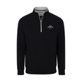 Iowa State Heather Cloud Cotton Quarter Zip Pullover Black with Light Grey Trim