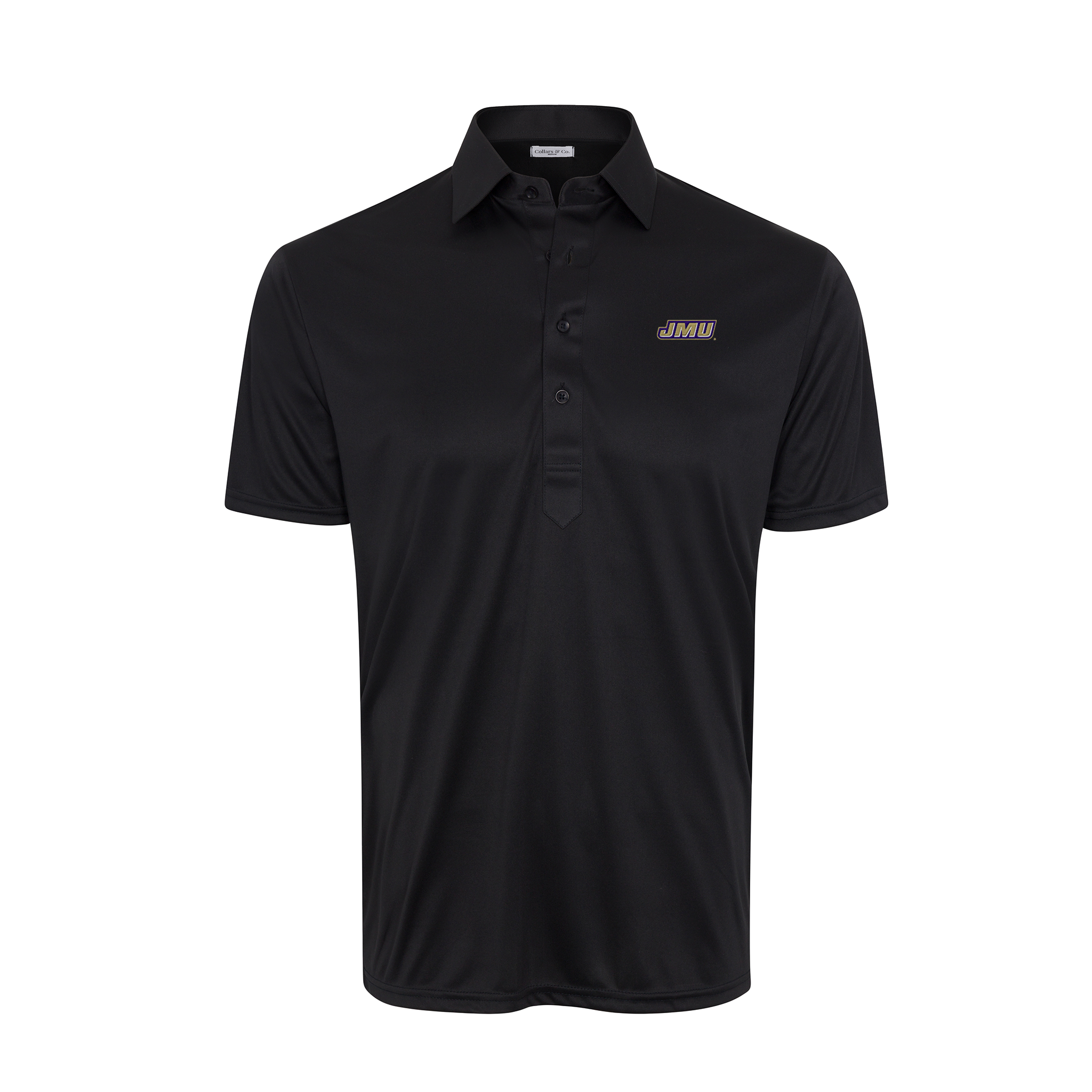 James Madison Semi-Spread Collar Polo Black