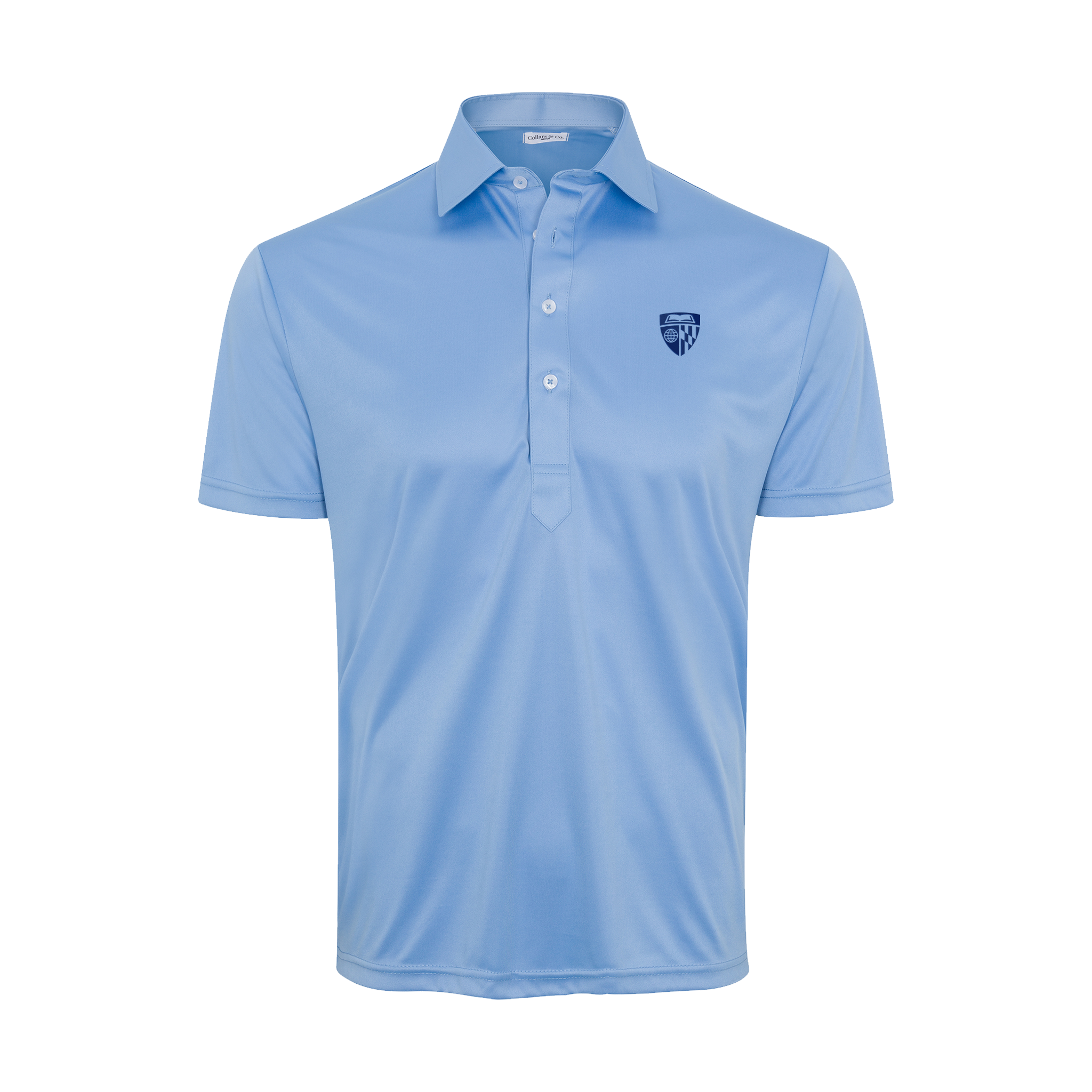 Johns Hopkins Semi-Spread Collar Polo French Blue