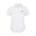 Johns Hopkins Women's Cap Sleeve Semi Spread Polo White
