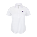 K-State Women's Cap Sleeve Semi Spread Polo White
