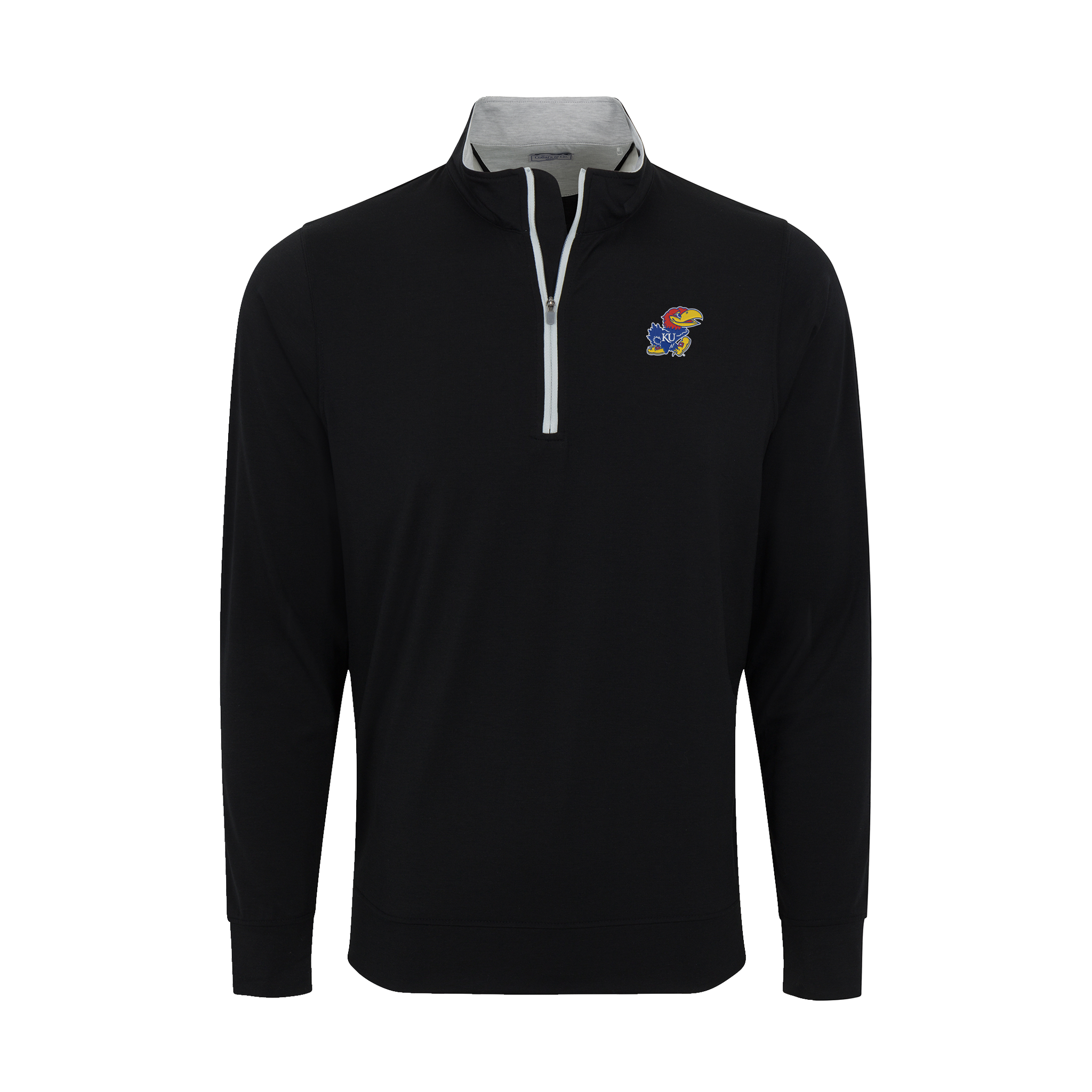 Kansas DriRelease® Performance Pullover Black with Light Grey Trim