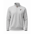 Kansas Heather Cloud Cotton Quarter Zip Pullover Light Grey