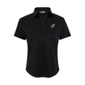 Kansas Women's Cap Sleeve Semi Spread Polo Black