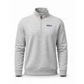 Kansas State Heather Cloud Cotton Quarter Zip Pullover Light Grey