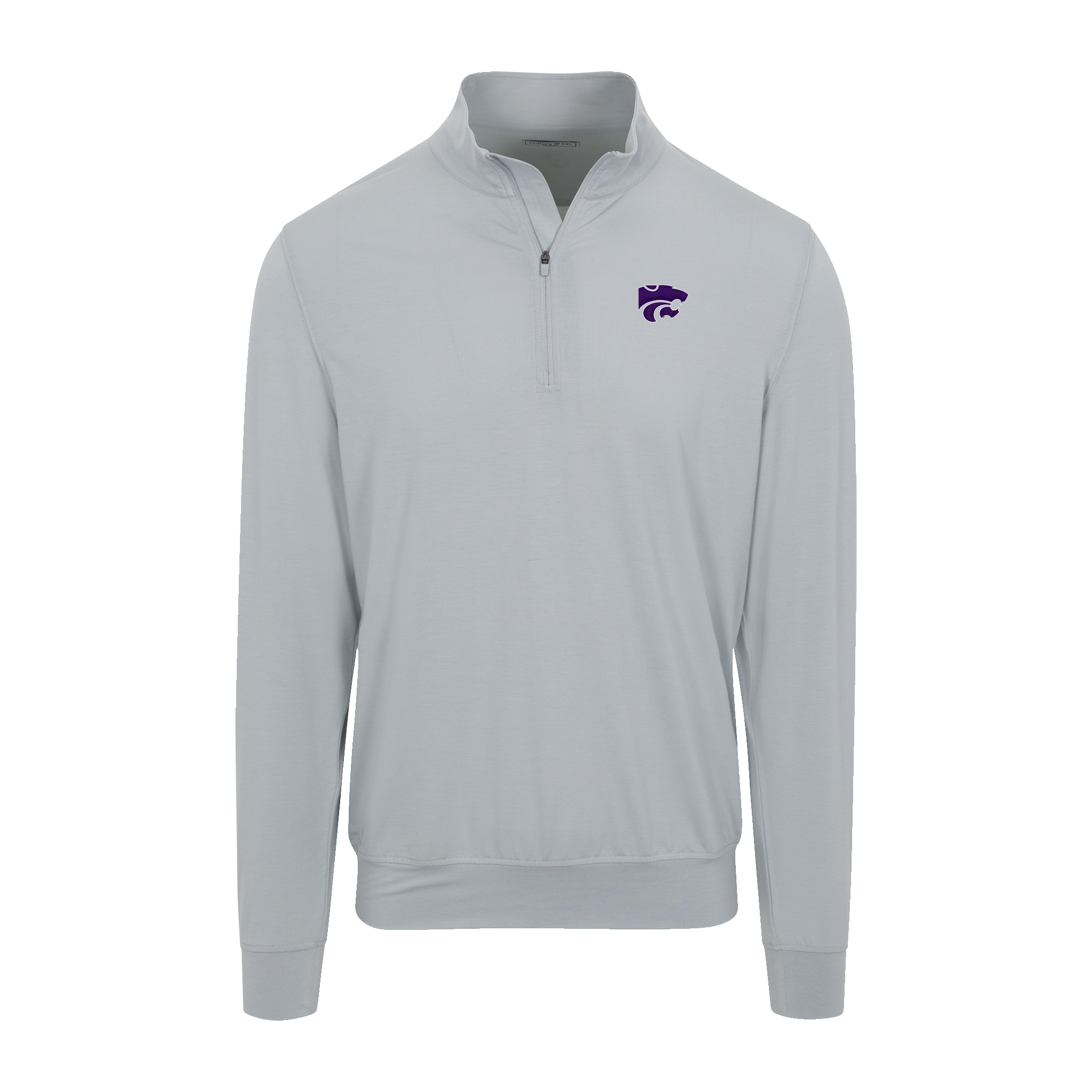 Kansas State Velocity Performance Quarter Zip Light Grey