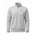 Collars & Co. Kappa Sigma Heather Cloud Cotton Quarter Zip Pullover Light Grey