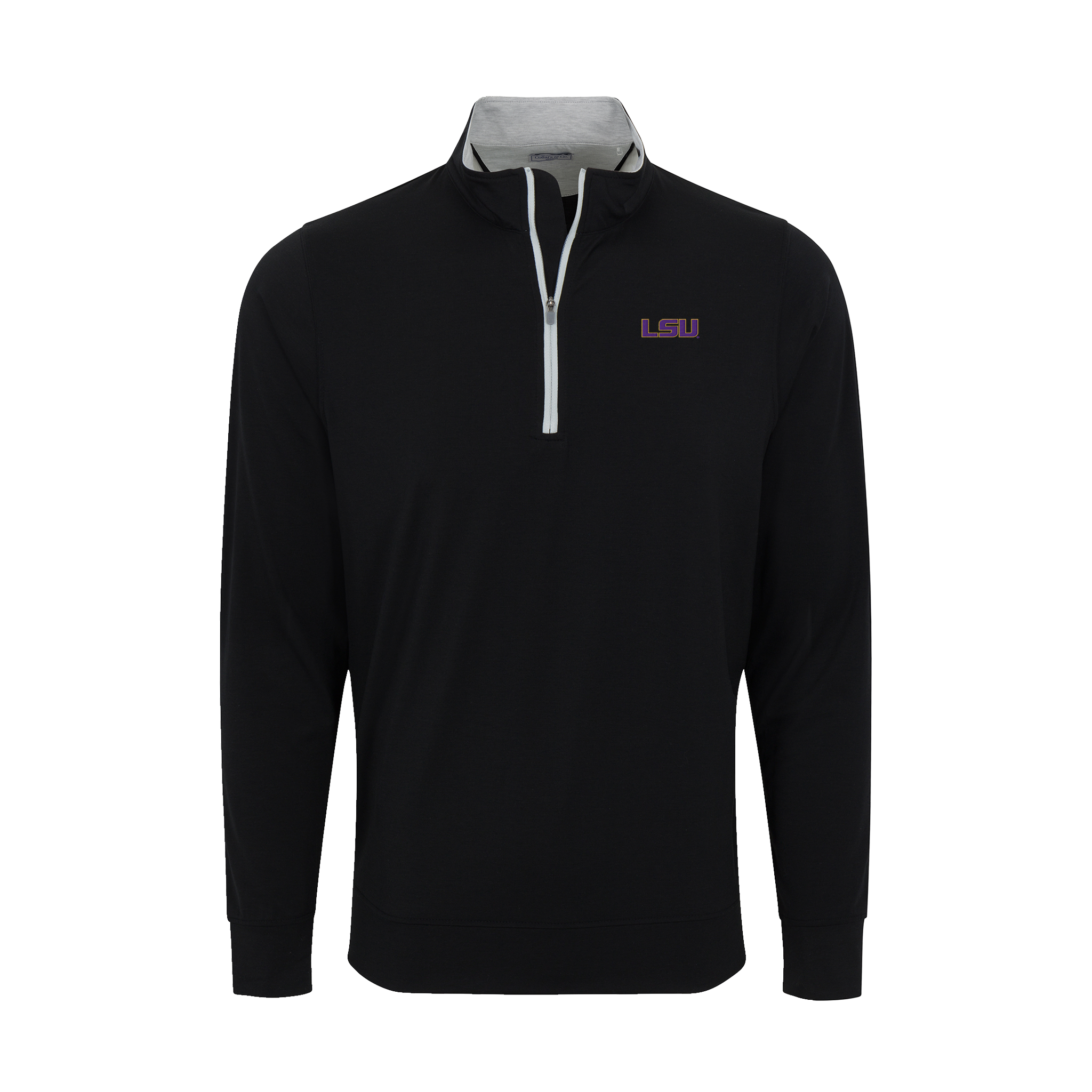 LSU DriRelease® Performance Pullover Black with Light Grey Trim