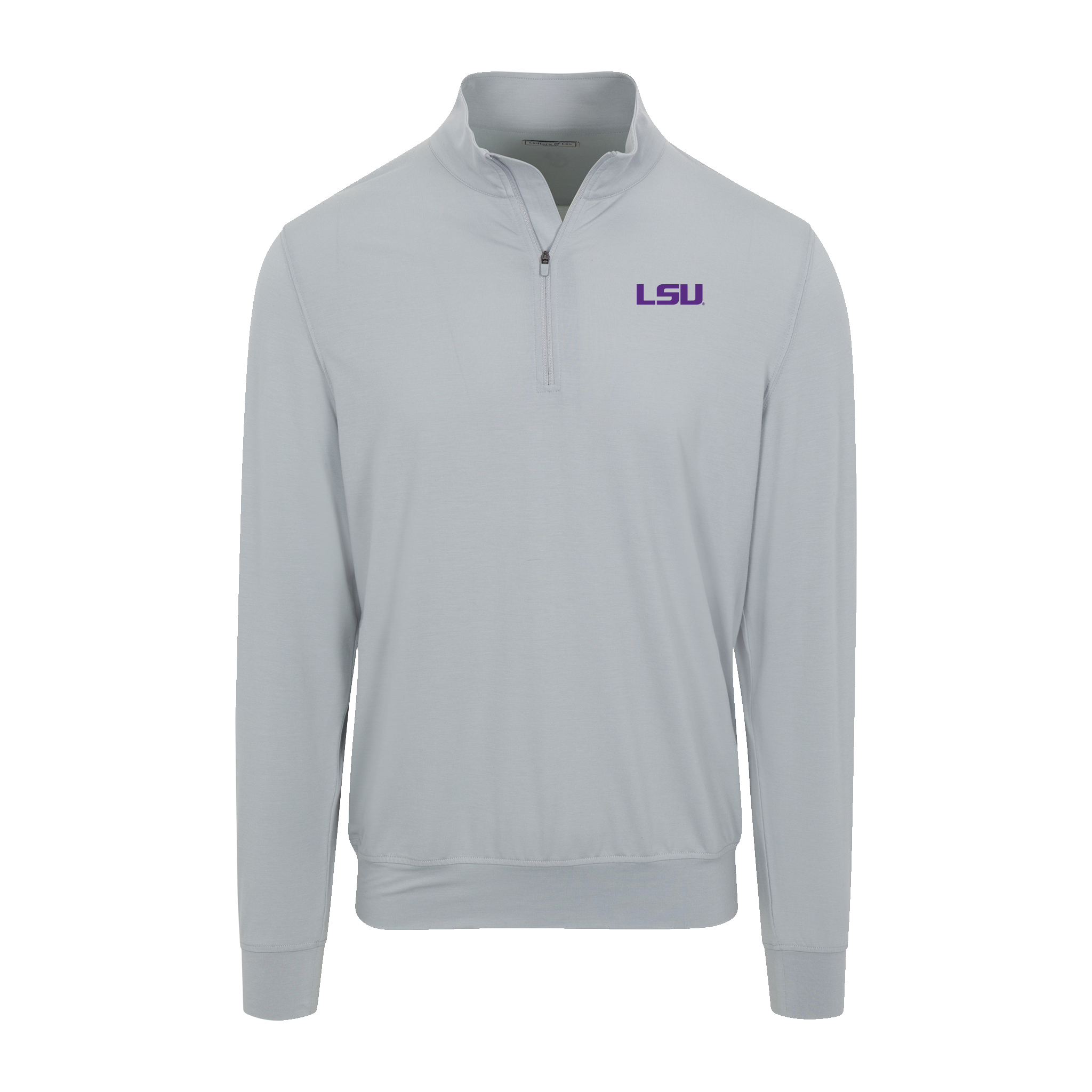 LSU Velocity Performance Quarter Zip Light Grey