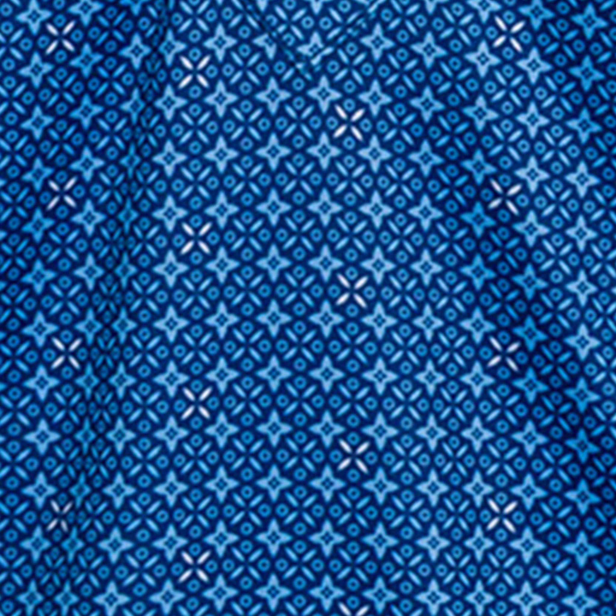 Semi-Spread Collar Polo Lattice Blue